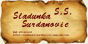 Sladunka Surdanović vizit kartica